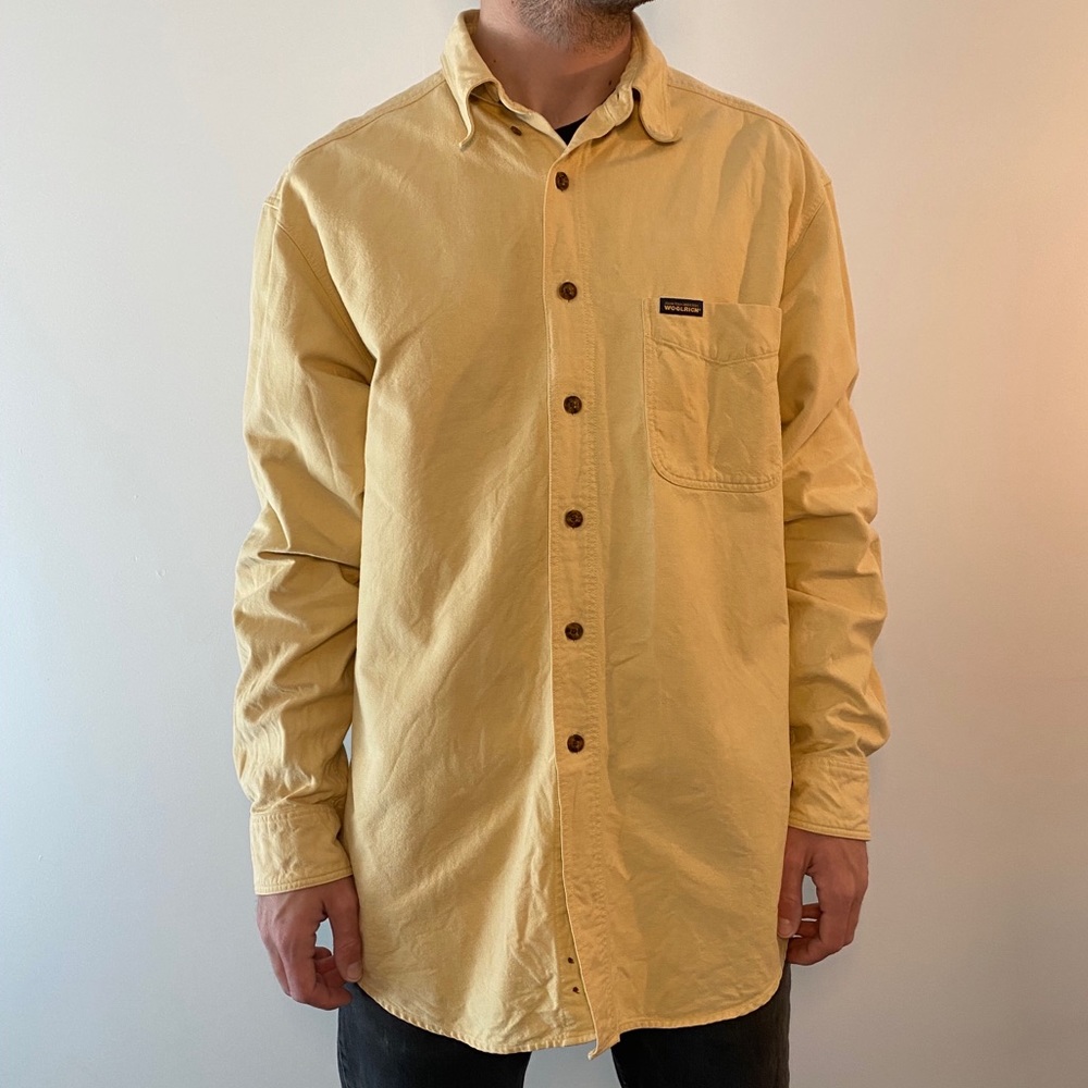 Men’s Yellow Woolrich Button Down